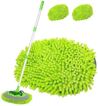 ТЕЛЕСКОПИЧЕСКАЯ ЩЕТКА ДЛЯ МОЙКИ АВТОМОБИЛЯ ШВАБРА МИКРОФИБРА 180° АЛЮМИНИЕВЫЙ СПЛАВ