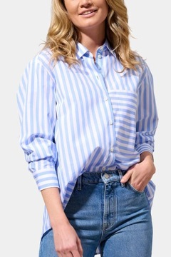 Bluzka damska koszulowa w paski rozmiar 44