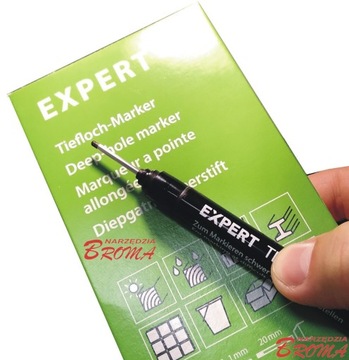 Marker do głębokich otworów czarny EXPERT Germany