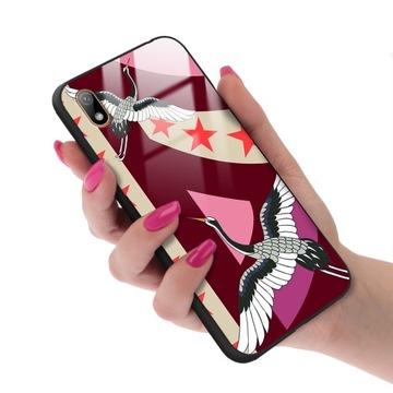 Etui Glass do HUAWEI Y5 2019 Kwiaty Flower Wzory