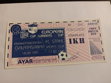 FC STAHL - GALATASARAY ISTAMBUŁ 18-09-1991