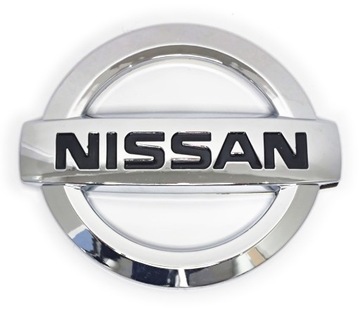 NISSAN emblemat logo chrom srebrny 87x73mm znaczek