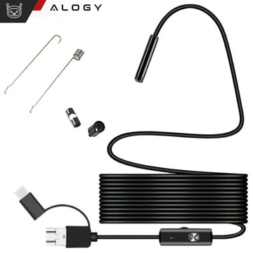 Камера для эндоскопического осмотра micro USB + USB-C + USB Full HD 5 м 8 мм