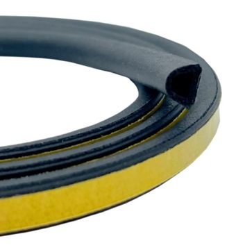 Uszczelka samoprzylepna EPDM typ D 12x10 mm czarna do drzwi i okien 50m
