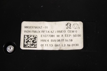 PANEL AUTORÁDIO KLIMATIZACE PEUGEOT 508 I