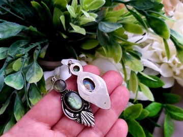 Серьги _ Лабрадорит _ Индия _ ручная работа_ 11