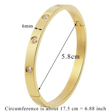 Beautiful Lovers Bracelets Woman Stainless Steel Bangles and Bangles Cubic
