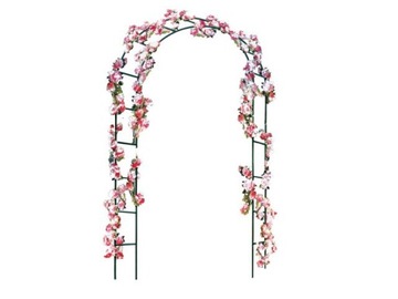 PERGOLA OGRODOWA ŁUK METALOWA ŁUKOWA NA RÓŻE KWIATY PNĄCZA 240cm + KOTWY