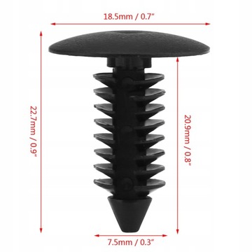 СКУДКИ, ЗАЖИМЫ, АВТОМОБИЛЬНЫЕ ШПИЛЬКИ, ОБИВКА, 100 ШТ.