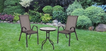 Meble Balkonowe Stół Krzesła Zestaw Ogrodowe Komplet Mebli Na Balkon Szary