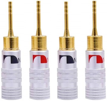 NAKAMICHI WTYKI SZPILKOWE PROSTE 2MM HQ GOLD 4szt