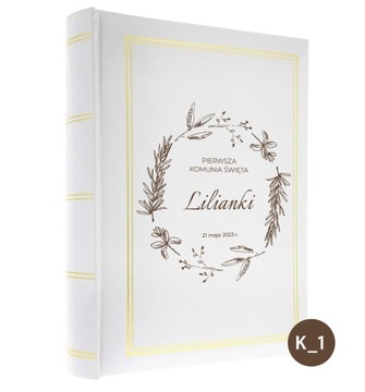 Album 50 zdjęć 15x21, personalizacja Komunia Św.