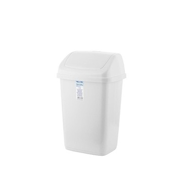Kosz uchylny na śmieci odpadki SLIM 5 L biały Praktyczna