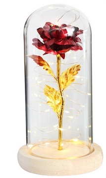 КРАСИВАЯ ИСКУССТВЕННАЯ ВЕЧНАЯ РОЗА В СТЕКЛЯННОМ КУПОЛЕ ПОДАРОК ​​НА ЖЕНСКИЙ ДЕНЬ