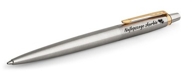 Шариковая ручка PARKER с гравировкой Jotter Steel Gold Plated для подарка ко Дню святого Валентина