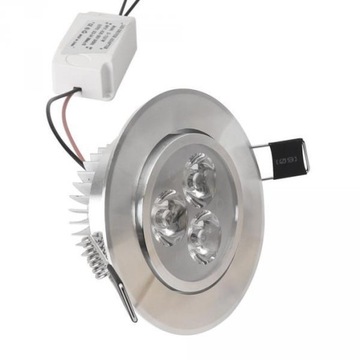 Sufitowa dioda LED o mocy 3W, czerwona, zielo