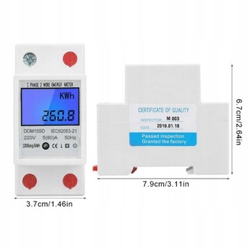 DDM15SD-230В ЦИФРОВОЙ СЧЕТЧИК ЭЛЕКТРОЭНЕРГИИ (80)А AC 230В премиум-класса
