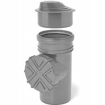 GALECO CZYSZCZAK REWIZJA 110MM Z REDUKCJĄ 63-100MM JASNY POPIEL RAL 7038