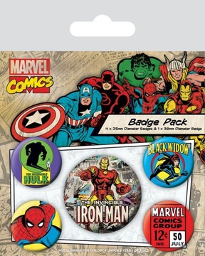 5 sztuk przypinek dla fana Marvel Comics Iron Man