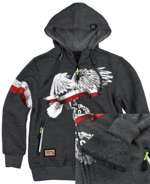 PL Nowa BLUZA z kapturem POLSKA Ocieplana - 164