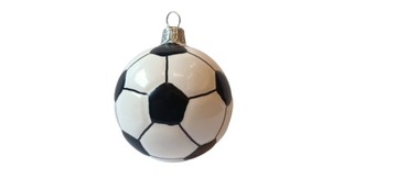 BOMBKI CHOINKOWE SZKLANE piłka futbolowa 7cm