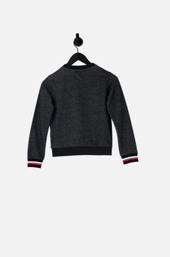 TOMMY HILFIGER GRAFITOWY MELANŻOWY SWETER (8-10L)