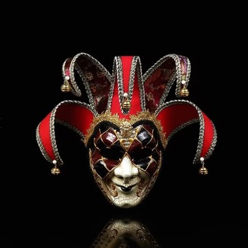 Маска призрака злодея Black Smile на Хэллоуин
