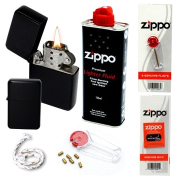ZAPALNICZKA BENZYNOWA + BENZYNA+KNOT+KAMIEŃ ZIPPO