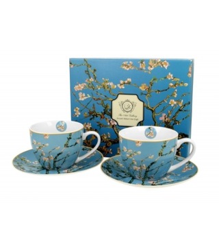 FILIŻANKI ZE SPODKIEM DUO VAN GOGH MIGDAŁOWIEC 250 ML X 2 SZT