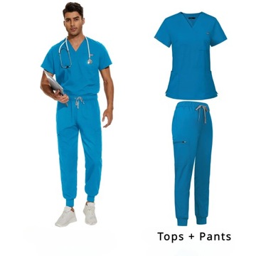 KOMPLET MEDYCZNY MĘSKI SCRUB UNIFORM RÓŻNE KOLORY