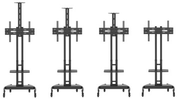 Подставка под телевизор 43 50 55 65 75 дюймов на колесах Телескопическая