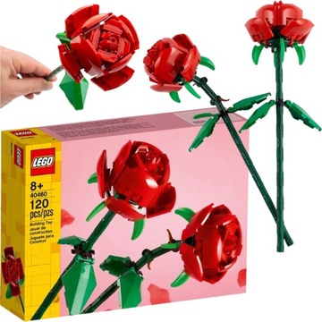 ZESTAW LEGO ICONS KWIATY 40460 KLOCKI RÓŻE CZERWONE PREZENT NA DZIEŃ KOBIET