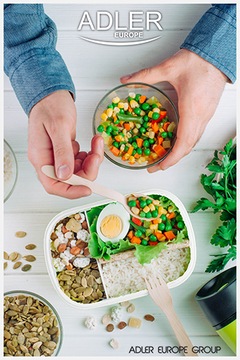 AD 4474 grey Pojemnik na żywność - podgrzewany