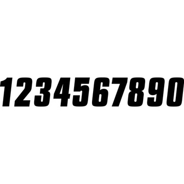 Naklejki z numerem 0 Factory Effex czarne 10 cm