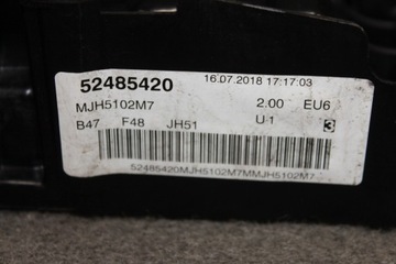 BMW MINI F60 F54 F57 F40 F44 F48 F39 1.8D 2.0D 2.5D B47C20B KRYT VENTILU