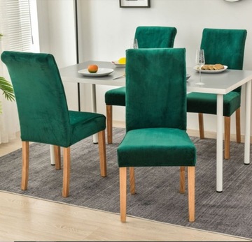 ЧЕХОЛ на плюшевый стул VELVET, ТЕМНО-ЗЕЛЕНЫЙ