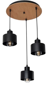 LAMPA WISZĄCA SUFITOWA PLAFON ŻYRANDOL LED E27 003-SKD DREWNO LOFT