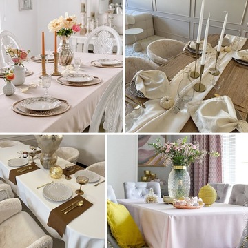 Obrus plamoodporny 140x220 Aura na stół do salonu wodoodporny Room99 Kolory