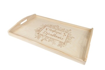 Деревянный ПОДНОС с гравировкой 