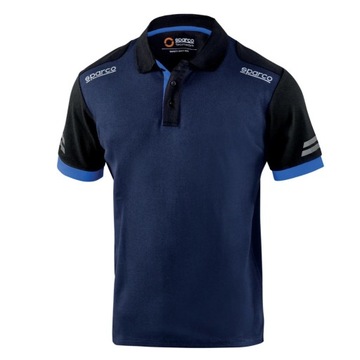 Koszulka polo Sparco Tech Teamwork granatowo-niebieska rozm. M