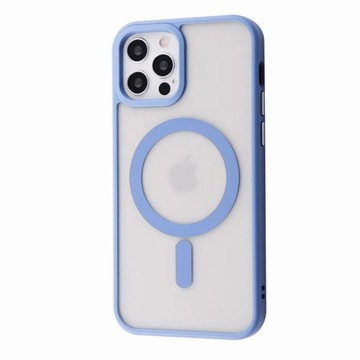 ETUI SILIKONOWE MAGSAFE DO IPHONE 15 BŁĘKITNE NIEBIESKIE + PRZEZROCZYSTE