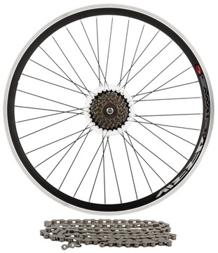 Koło 26'' Stars TYŁ + SHIMANO 7RZ z łańcuchem