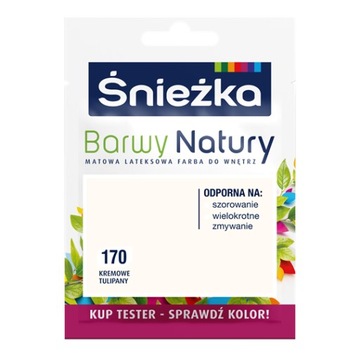 Śnieżka Barwy Natury Lateksowa Farba TESTER kremowe tulipany 170 25ML