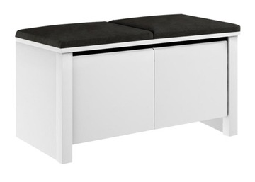 SZAFKA NA BUTY PÓŁKA SCANDIC BIAŁY CZARNY PANEL