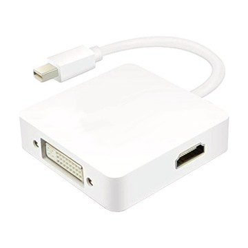 Adapter mini DP DisplayPort na VGA / DVI / HDMI Przejściówka konwerter