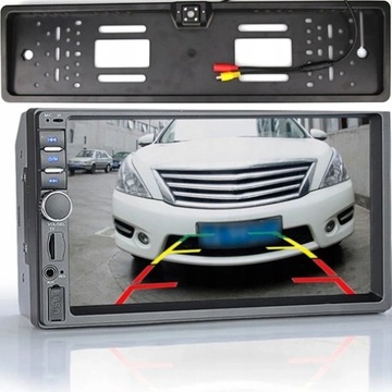 АВТОМОБИЛЬНАЯ РАДИО PL 2DIN BLUETOOTH КАМЕРА в рамке