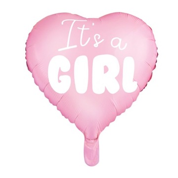 BALON foliowy Serce baby Shower dziewczynka GIRL