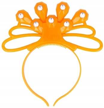os POMARAŃCZOWA MEGA KOKARDA OPASKA DO WŁOSÓW ŚWIECĄCA PARTY URODZINY LED