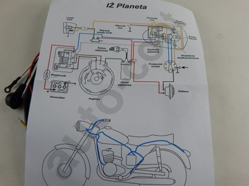 INSTALACJA MOTOCYKLA IŻ PLANETA + SCHEMAT