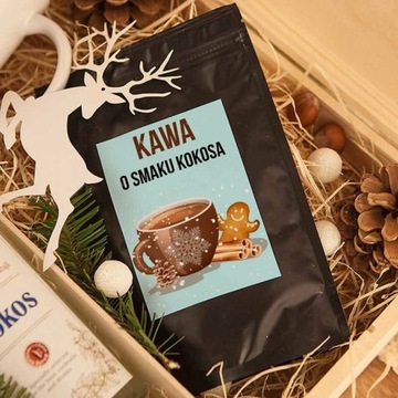 Рождественская КОРЗИНА Премиум Кокос в коробке С ЛОГОТИПОМ